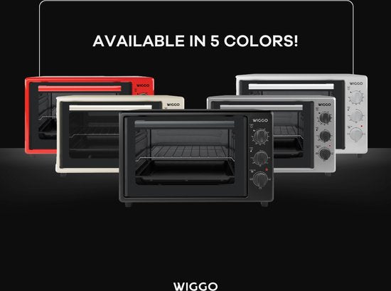 Wiggo WMO-E353(X) – Freistehender Mini-Backofen – elektrisch – 50 cm – 35 Liter – 1800 W – 5 Jahre Garantie – Edelstahl