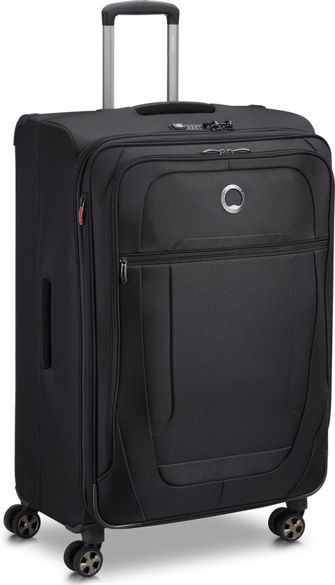 Delsey Helium DLX 78 cm Vergrößerbarer Reisekoffer - Schwarz