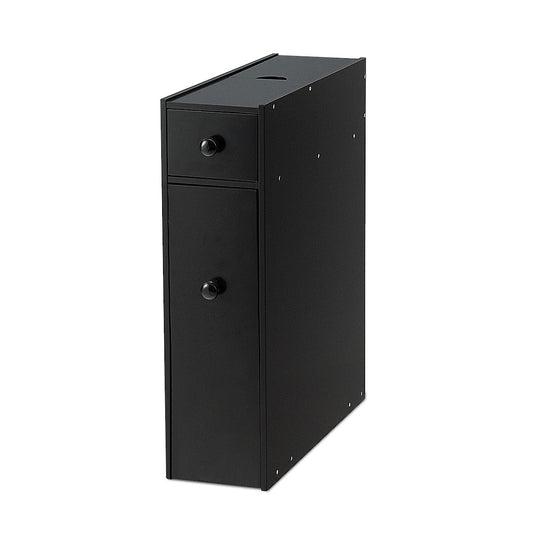 Coast Platzsparender Badezimmerschrank - Multifunktional - 48 x 16 x 58 cm - MDF - Schwarz