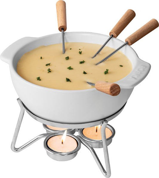 Boska Käsefondue-Set Party - mikrowellenfest - Keramik - Weiß - 750 ml