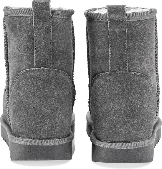 Hausschuhe Damen - Hausschuhe - Damenstiefel - Rutschfest - Memory Foam Fußbett - Grau - Größe 42