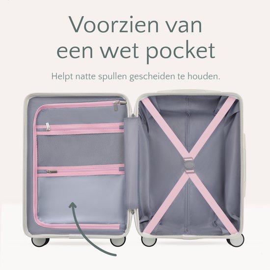 Skycases City Walker - Mittelgroßer Reisekoffer 77L - Leicht und robust - 360° Spinner-Räder - Original TSA-Schloss - Inklusive Schutzhülle & Nassbeutel - 66 x 45 x 26 cm - Pink