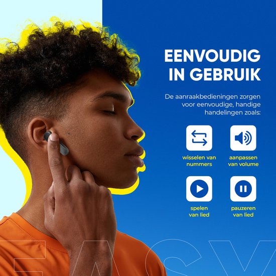 Otiume - Drahtlose Kopfhörer - Bluetooth-Kopfhörer - Drahtlose Kopfhörer - 32 Stunden Spielzeit - Hi-Fi Sound - Schwarz