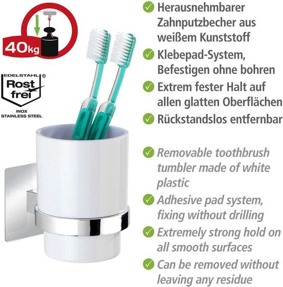 Turbo-Loc® Zahnbürstenhalter Quadro – Befestigung ohne Bohren