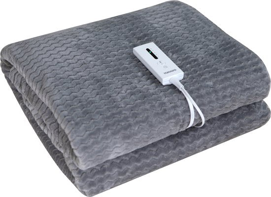 Tomado TEB1803G – Heizdecke – Elektrische Decke für eine Person – Umhüllungsdecke – Elektrische Kuscheldecke – Superweiches Fleece – 180 x 130 cm