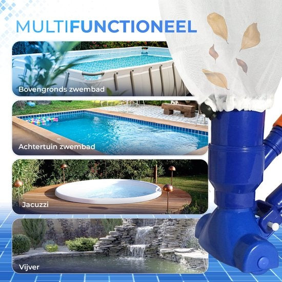 AyeTools Pool Staubsauger - Inklusive Schaufelnetz - Blau