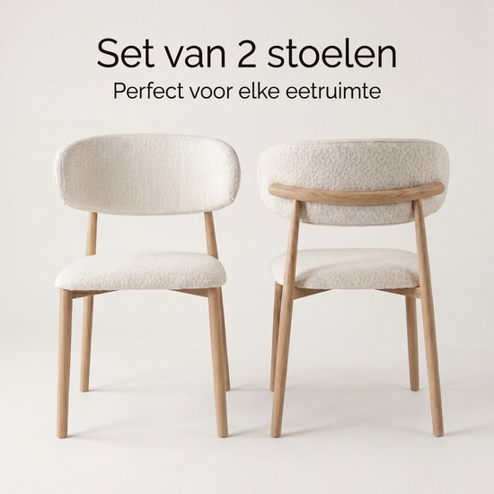Bayt Japandi Esszimmerstühle – 2er-Set – Beige