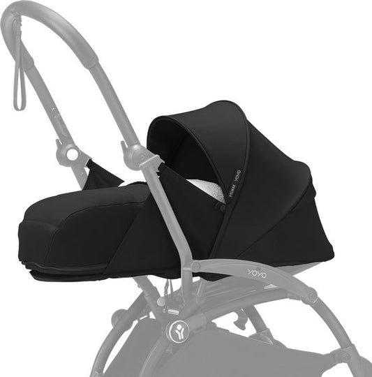 Stokke YOYO 0+ Newborn Pack, Schwarz – Inklusive Matratze, ausziehbarem Sonnendach und Fünf-Punkt-Gurt – Erfordert einen YOYO-Rahmen (separat erhältlich)