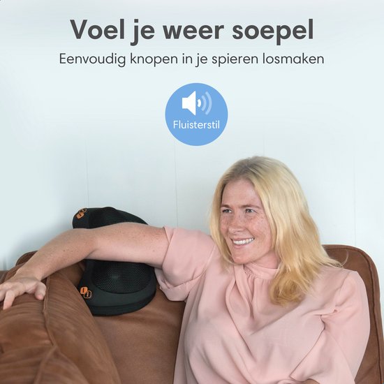 Lifeproducts Elektrisches Shiatsu-Massage-Kissen | Massagegerät mit Wärmefunktion