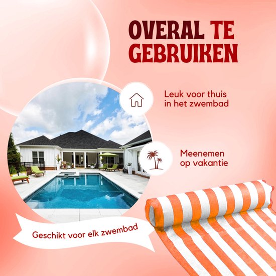 Travelly - Luxus Wasserhängematte - Hängematte - Luftmatratze - Luftmatratze Pool - Wasserspielzeug - Wasserhängematte - Orange