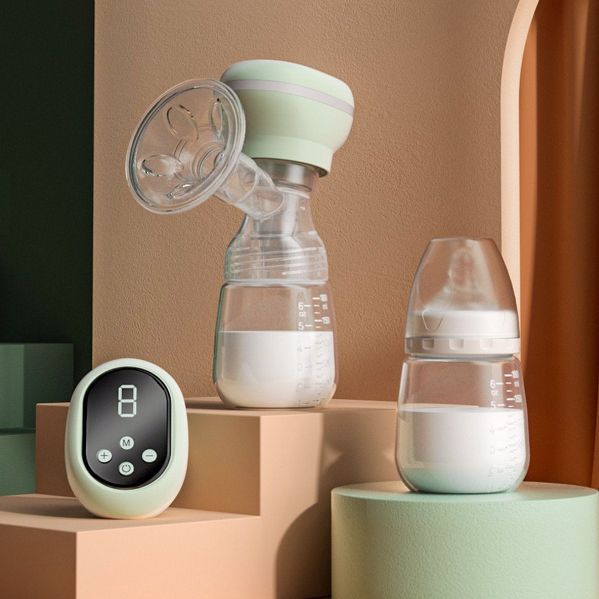 Fuegobird Wireless Electric Breast Pump - Intelligent Pumping Device Wireless-Portable Breast Pump - BPA frei