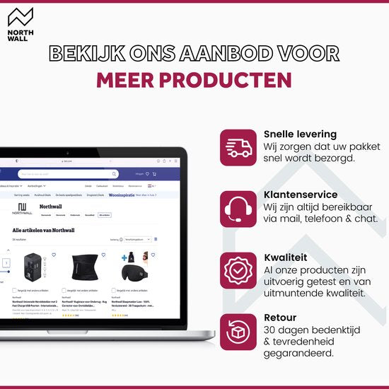 Northwall® Rückenbandage für den unteren Rücken - Rückenkorrektur für sofortige Schmerzlinderung, Rückenunterstützung und Komfort - Haltungskorrektur - Rückenbandage Schwarz XL (Taille: 100 - 120 cm)