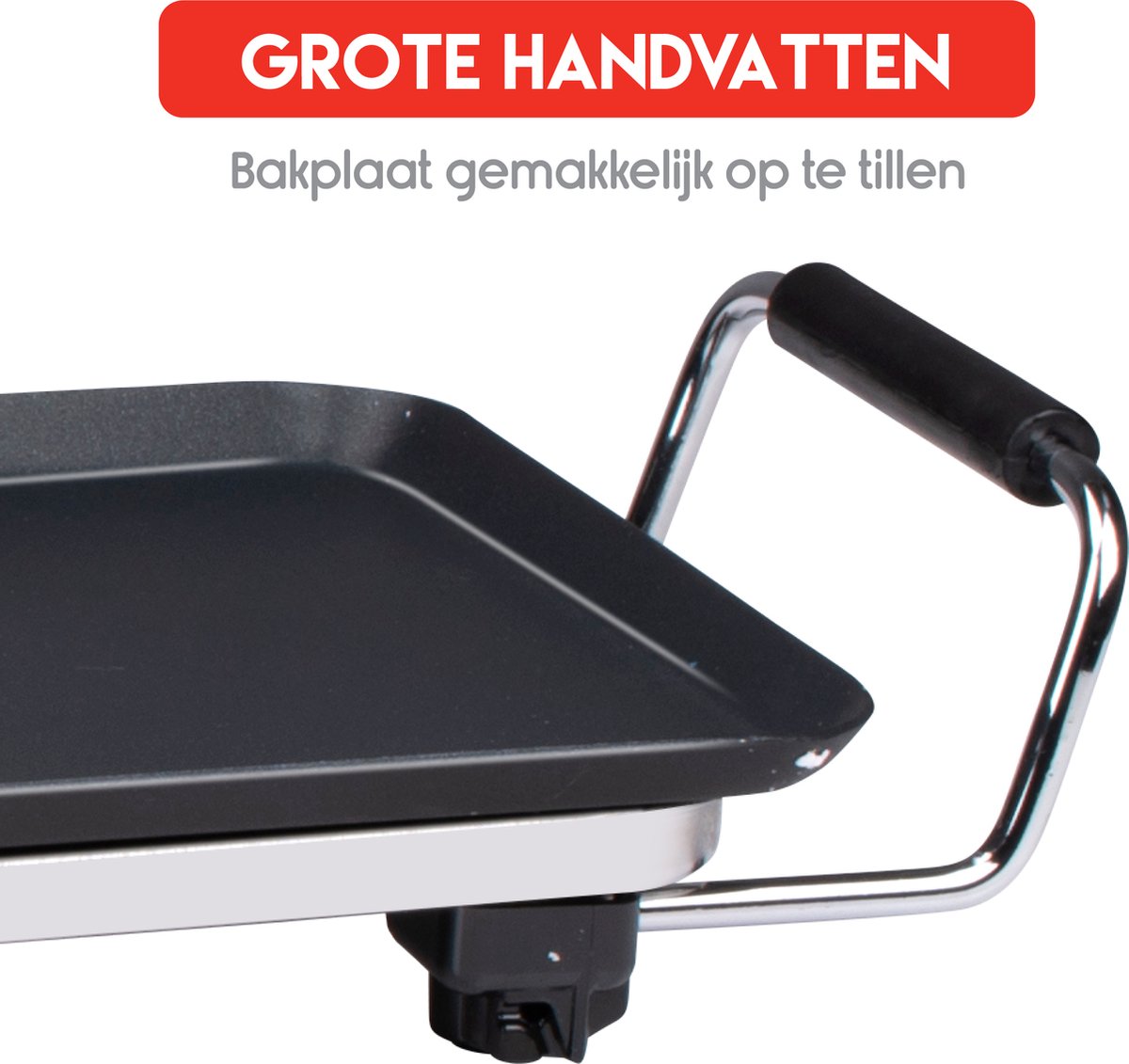 alpina Teppanyaki Griddle XXL - Griddle - 100x20cm - 2000W - Einstellbarer Thermostat - Antihaftbeschichtung - Schwarz