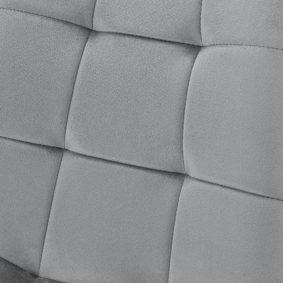 Stahl-Esszimmerstühle Blanca - 2er-Set - Hellgrau - Samt