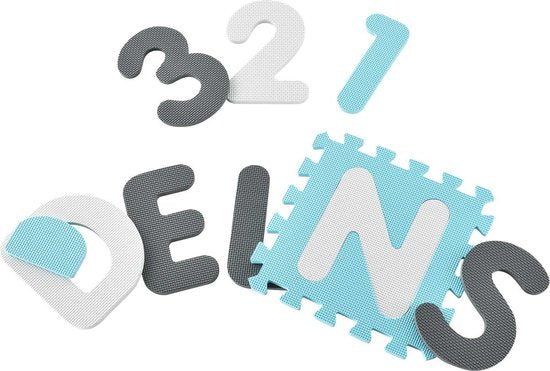 Kinder Puzzle Matte - Noah - 36-teilig - Bestehend aus Buchstaben & Zahlen