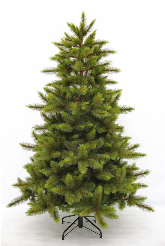 Triumph Tree Wyoming Spar – Weihnachtsbaum mit 460 Tannenzweigen und Einhängekonstruktion – Weihnachtsdekoration für den Innenbereich mit natürlicher Ausstrahlung – Kunstbaum mit harten PVC-Nadeln – H 155 x Ø 117 cm – Grün
