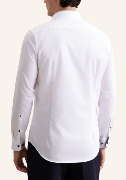 Seidensticker Herrenhemd Weiß - Slim Fit - New Kent Kragen - Größe 40 - Extra lange Ärmel