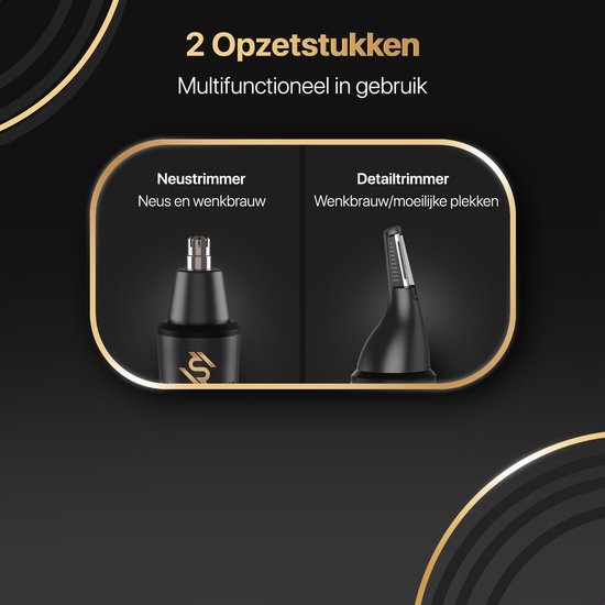 Wellshave 2 in 1 Nasentrimmer Premium - Augenbrauen- und Ohrhaartrimmer - Nasenhaartrimmer für Männer - Augenbrauentrimmer