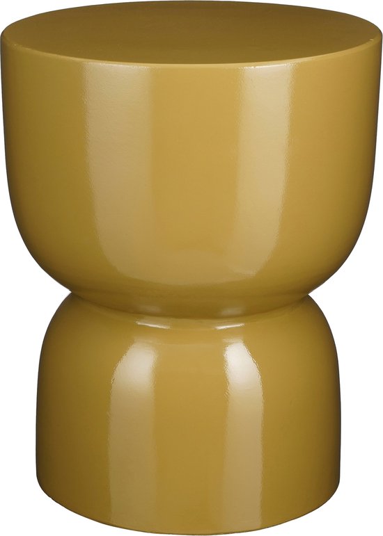 Mica Decorations Stage Beistelltisch - H45 x Ø35 cm - Zement - Gelb