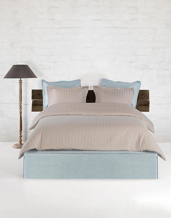 De Witte Lietaer Bettbezug Baumwolle Satin Zygo - Twin Jumeaux - 240 x 220 cm - Taupe