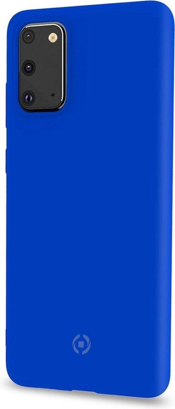 Celly Feeling Samsung S20 Fall - Silikon außen mit Anti-Kratz-Innenseite - Blau