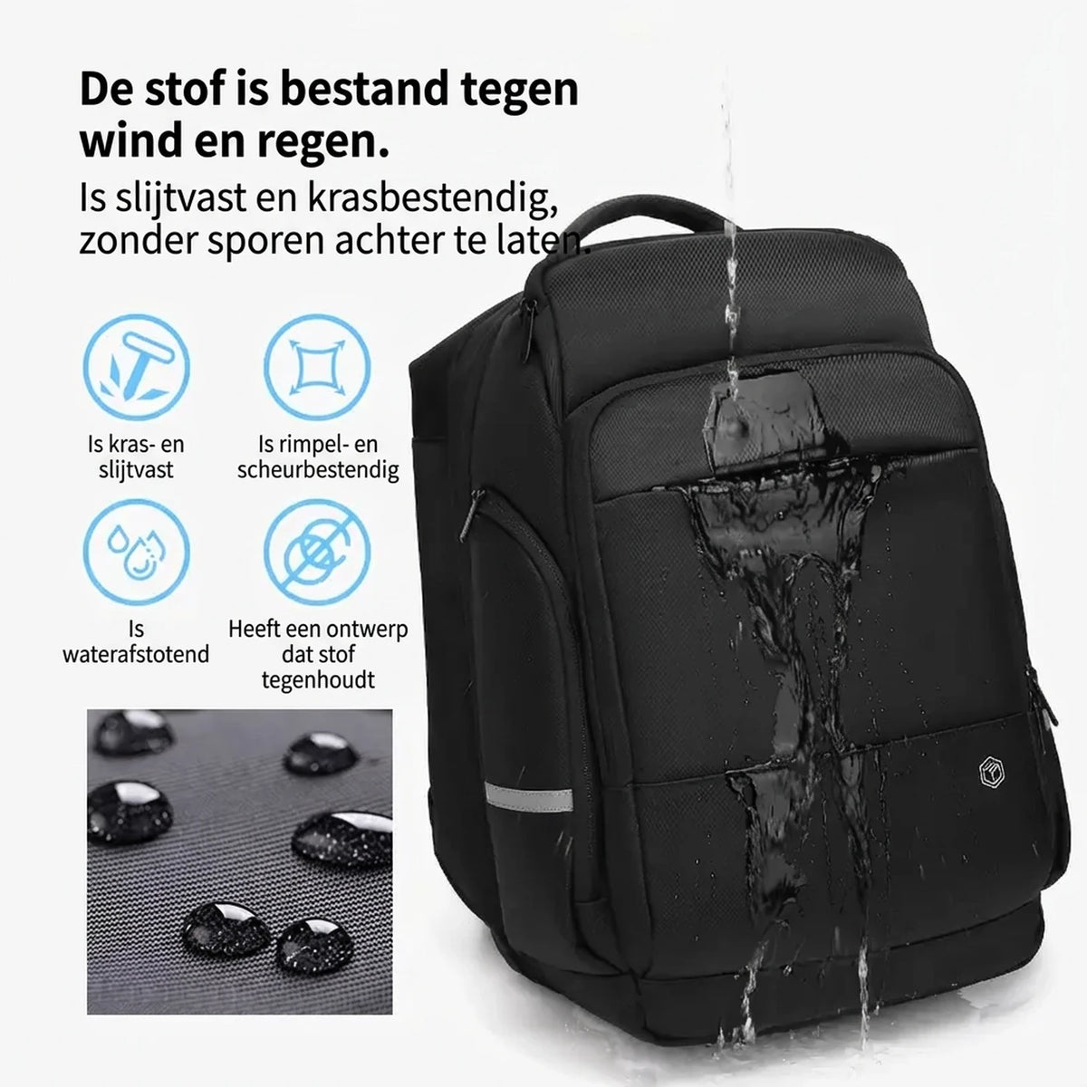Ochama TANK Sportrucksack 35 Liter – Geräumiger Rucksack für das Fitnessstudio und auf Reisen – Schwarz