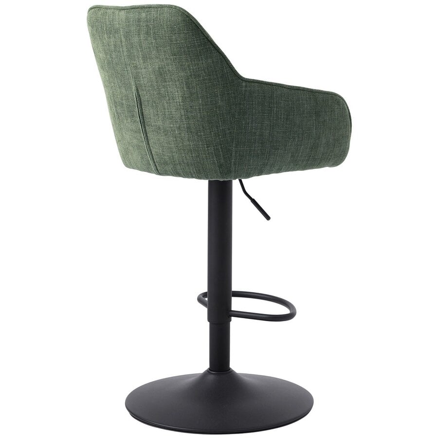 Criks Design Charly Barhocker, 2er-Set – Grüne Esszimmerstühle – Verstellbare Sitzhöhe 65–86 cm – Mit Fußstütze – Max. 135 kg