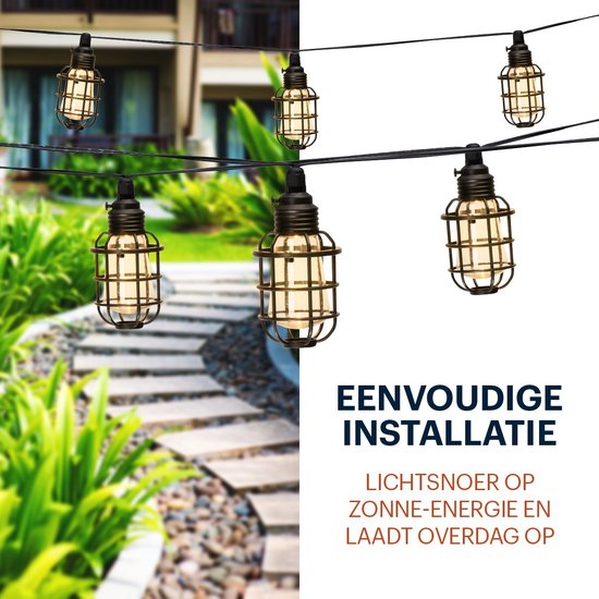 Gartenbeleuchtung Girlande - 3,8 m - Solar - Warm White LEDs