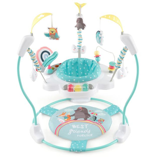 Coast Baby Sky Jumperoo Lauflernhilfe mit Höhenverstellung, Spielzeug und Spieluhr, Hüpfsessel mit 360° drehbarem Sitz, Activity Center für Babys ab 6 Monaten, belastbar bis 12 kg