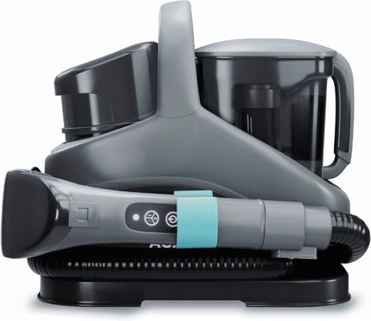 Achaté 5-in-1 Fleckenreiniger Pro - Dampf- und Heißwasserfunktion - 1300 W - 45,5 x 38,8 x 33 cm - Grau