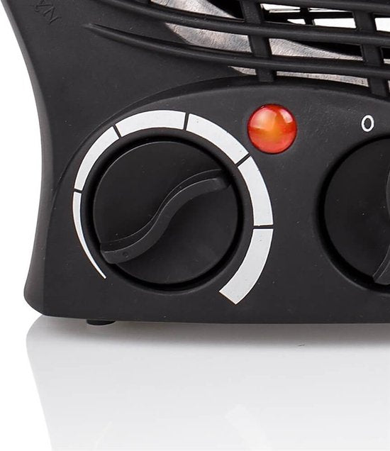 Tristar Elektrischer Campingheizstrahler KA-5037 – Heizlüfter – 2 Heizstufen 1000|2000 Watt – Für kleine Räume – Schwarz