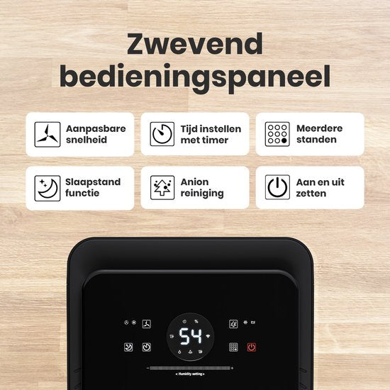 Auronic Luftentfeuchter und Luftreiniger - Pro Series - 20L pro Tag - Waschtrockenfunktion - Schlafzimmer, Badezimmer und Wohnzimmer - Feuchtigkeitsfresser für den Haushalt - Schwarz