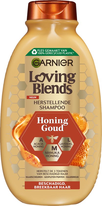 Garnier Loving Blends – Shampoo – Honig Gold – Haarpflege für strapaziertes oder brüchiges Haar – 300 ml