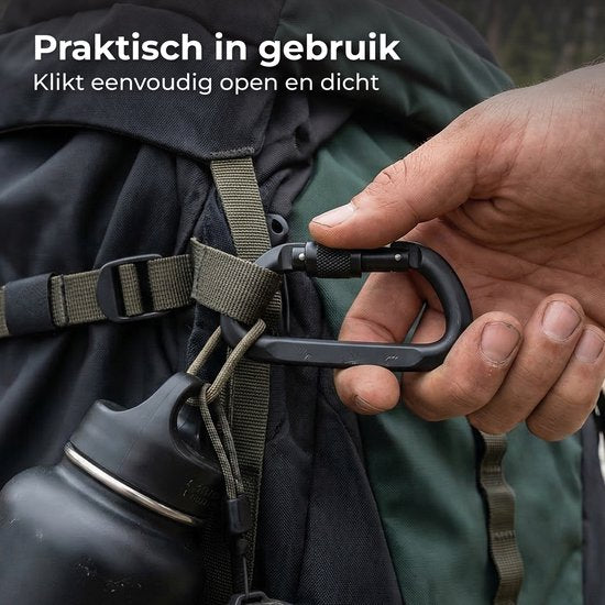 Nuvance Karabiner – 5 Stück – Karabiner-Schlüsselanhänger – 77 mm – Musketonhaken – Carabiner