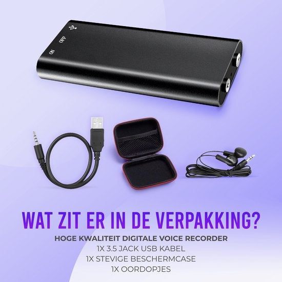 GarpexÂ¬Ã† USB-Abhörgerät - Lauschangriff - Spionage-Recorder - Diktiergerät - Sprache - Großer Speicher - 16GB