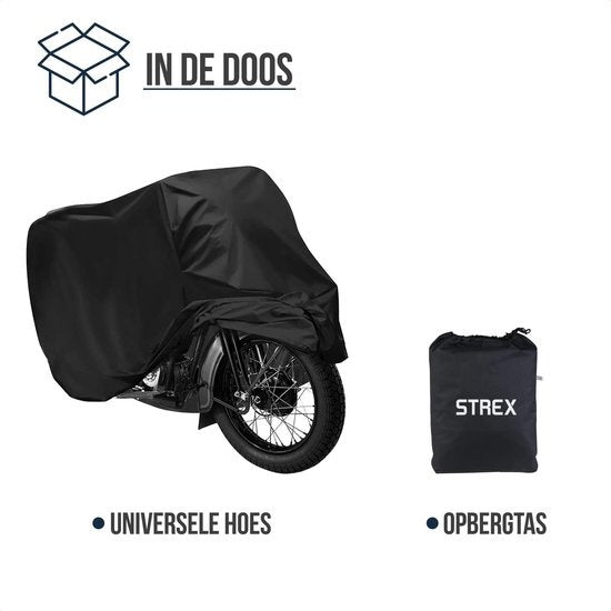 Strex Rollerabdeckung / Motorradabdeckung Universal für alle Roller / Motoren - Wasserdicht 300D Oxford - Geeignet für Windschutzscheibe - Rollerabdeckung - Motorradabdeckung - Inkl.