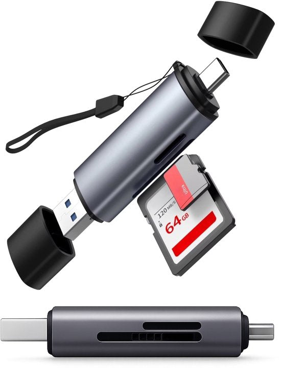 SD-Kartenleser - Apple - USB-C und USB-Anschluss - Micro SD Reader - Kartenleser - Skoov