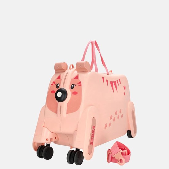 Zebra Trends Ranger Kinderkoffer – Handgepäck – Kinder – Sitzkoffer – Kinder – Rosa