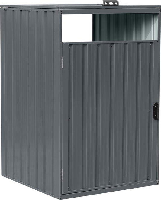 AXI Owen Metall-Containerverkleidung Anthrazit – Kliko-Verkleidung für 1 Abfallcontainer – max. 240 l – Gute Belüftung