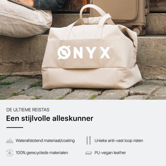 ONYX The Weekender Reisetasche für Damen und Herren – 50 l Wochenendtasche – Duffel Bag als Handgepäck – Elfenbeinweiß