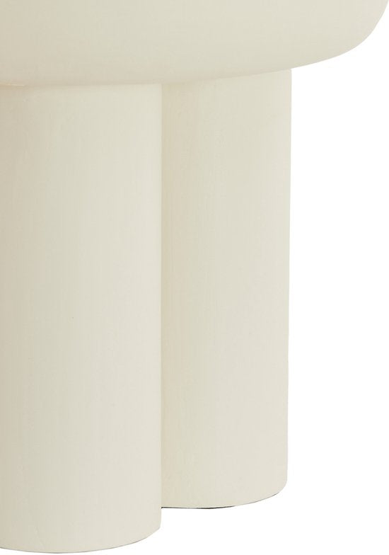 Light & Living Beistelltisch ALI Holz grau braun travertin sand - Ø45x50 cm