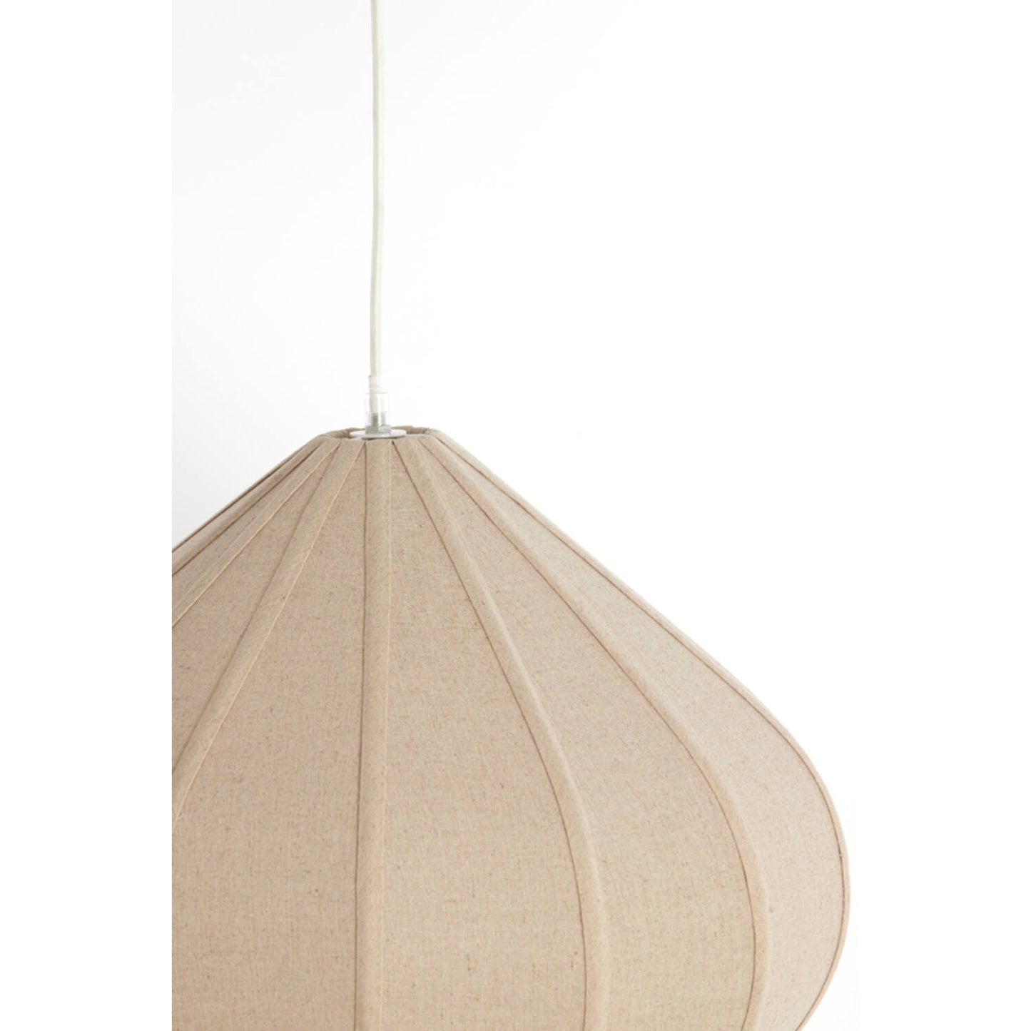 ZUBEDA Hängeleuchte – Ø 60 × 42,5 cm – Leinen natur