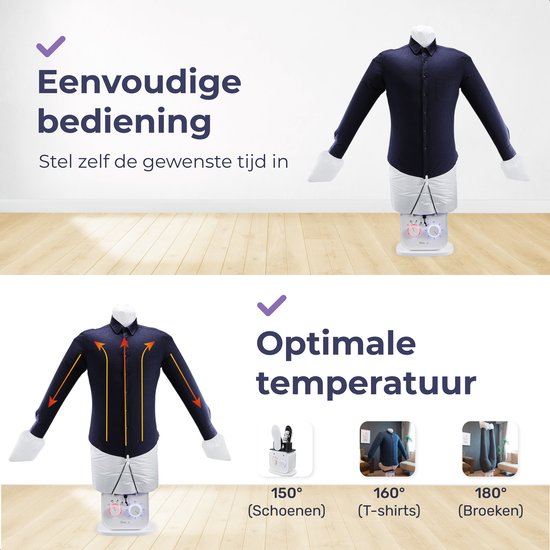 Skoov Bügelpuppe Air master pro - Maschine - Für Hemden und Hosen - Bügeln - Bügelmaschine