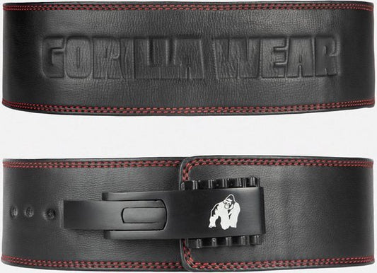 Gorilla Wear - unterstützender Hebegürtel - 4 Zoll Premium Ledergürtel - L/XL - Schwarz