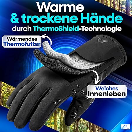 Nextcover® Winter Radhandschuhe - ThermoShield 2.0 - Unisex - Größen S-XXL - Warm & wasserdicht thermo - winter waterproof