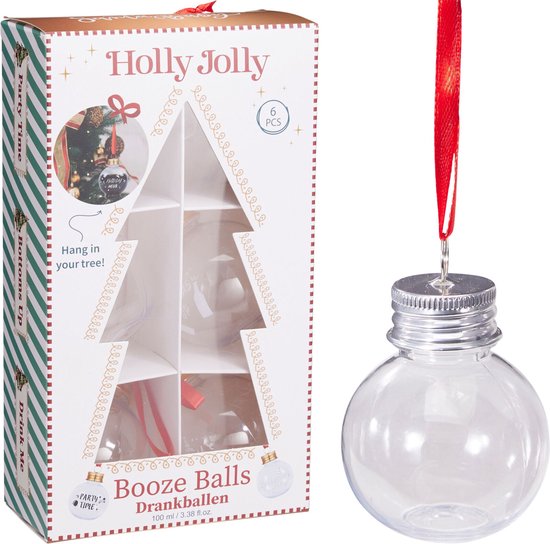 Weihnachts-Getränkekugeln befüllbar 100ml 6 Stück