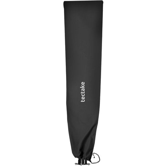 tectake® Außendusche – Solar – 35 l – Warmwasser bis 60 °C – Mit Schutzhülle und Seifenschale – Gartenschlauchanschluss – Gartendusche mit großem, verstellbarem Duschkopf und Fußhahn – Solardusche – Campingdusche mit Solarenergie – Schwarz