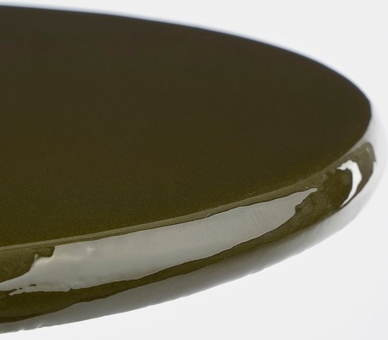 Mica Decorations Duco Beistelltisch - H61 x Ø25 cm - FSC 100% - Recyceltes Aluminium - Dunkelgrün