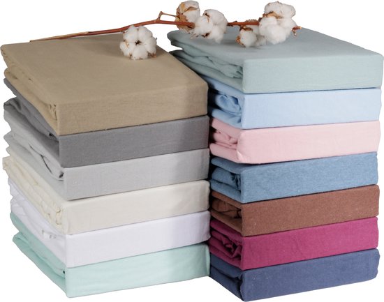DoubleDry Spannbetttuch aus Flanell, 100 % weiche Baumwolle – Doppelbett 180 x 200 cm – Rundum-Gummizug – Weiß