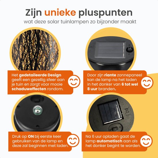 Goliving Solar Tischleuchte Oasis - Außenleuchte - 2 Stück - Außenlaterne - Solar Gartenleuchte - LED Außenleuchte - Pendelleuchte - 20 cm - Metall - Bronze